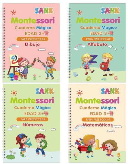Pack 4 Libros mágicos Montessori